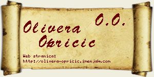 Olivera Opricić vizit kartica